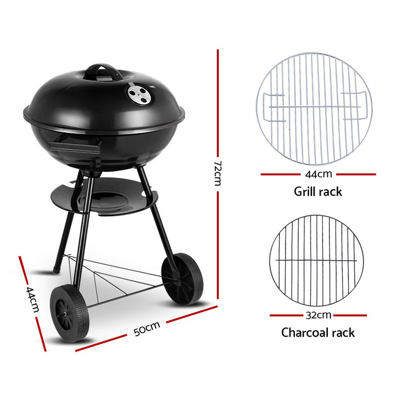Grillz Charcoal BBQ Smoker Drill Outdoor Camping Patio Barbeque Steel Oven Emete store