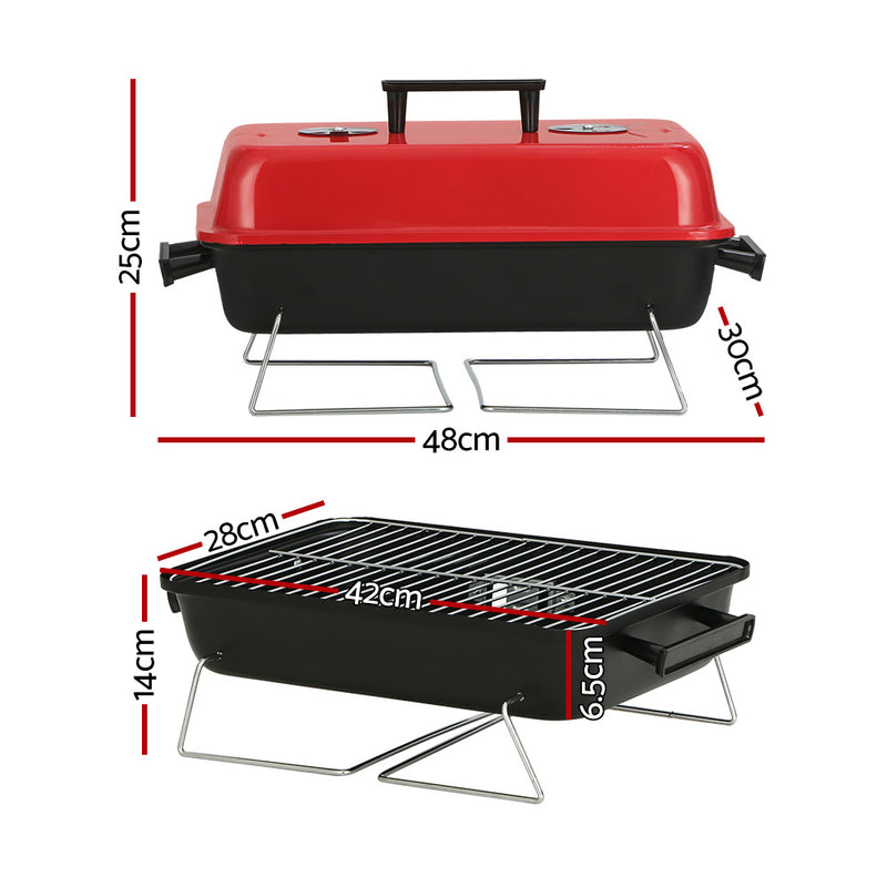 Grillz Charcoal BBQ Portable Grill Camping Barbecue Outdoor Cooking Smoker Emete store