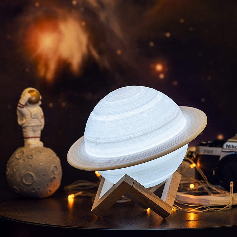 Rechargeable 3D Print Saturn Lamp eprolo