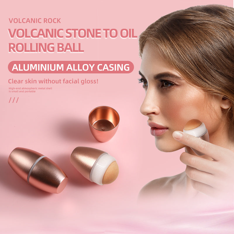 Volcanic Stone To Oil Stick Facial Volcanic Stone Oil Absorbing Ball Plug-In Metal Shell Volcanic Stone - Emete Store