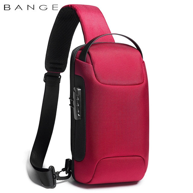 BANGE Hot Anti-thief Crossbody Waterproof Shoulder Bags USB Charger - Emete Store