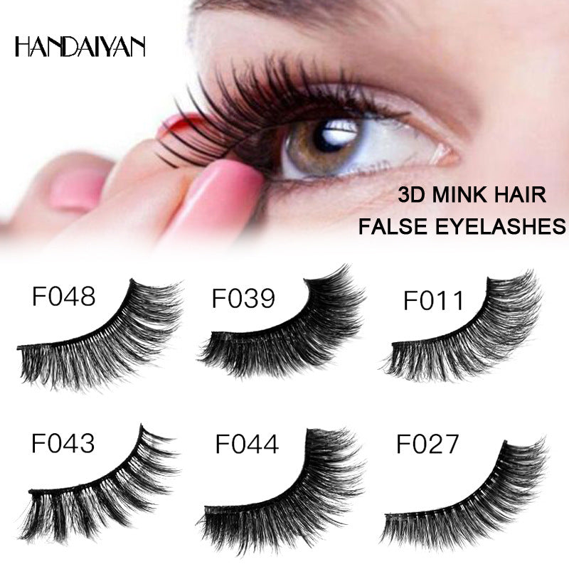 Explosive 3D Mink Hair False Eyelashes Curled Soft Slender Three Dimensional Thick False Eyelashes - Emete Store