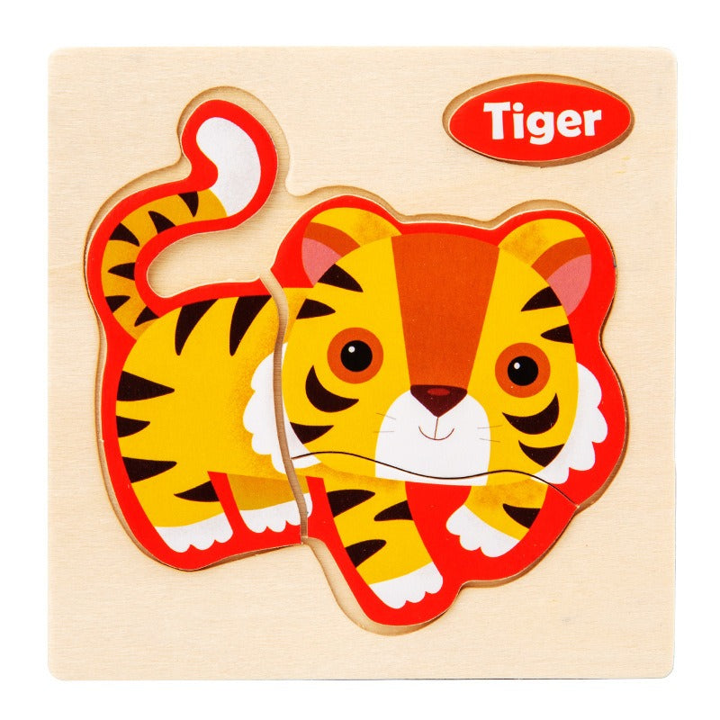 Early Education Puzzle Jitterbug With The Same Children's Educational Animal Enlightenment Cognitive Puzzle Board Toys eprolo