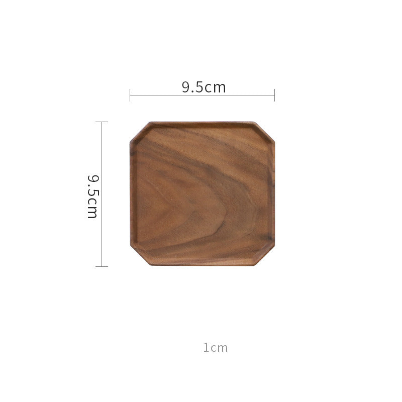 Black Walnut Coaster Solid Wood Anti-Scalding Tea Cup Cushion Octagonal - Emete Store