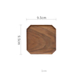 Black Walnut Coaster Solid Wood Anti-Scalding Tea Cup Cushion Octagonal - Emete Store