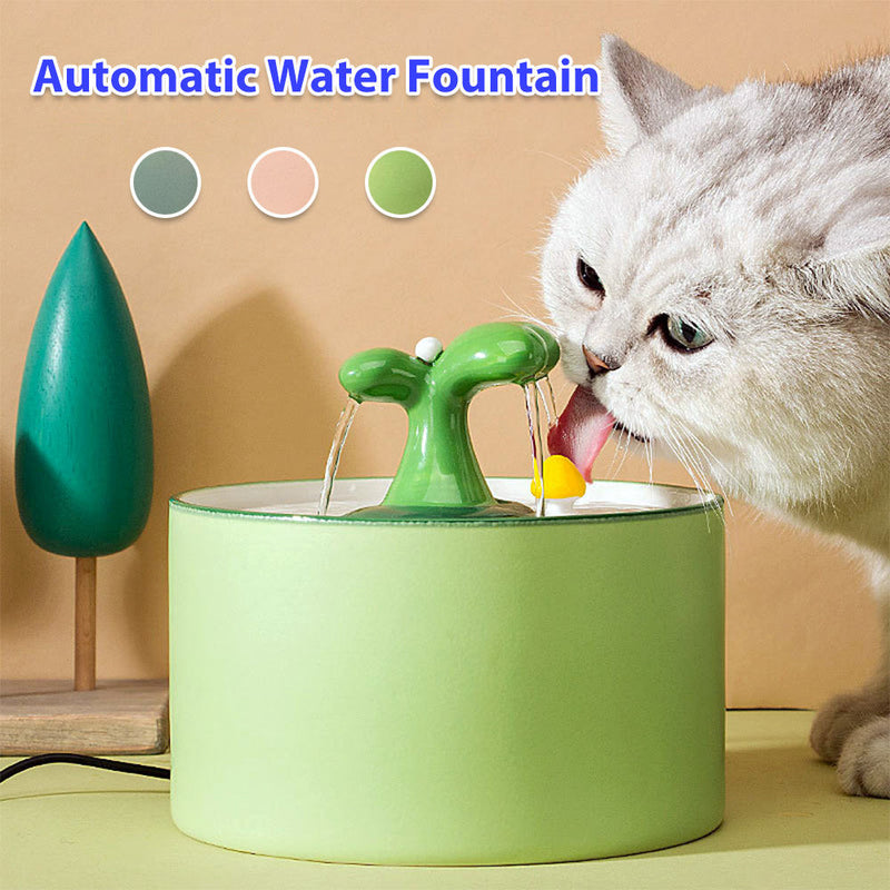 Cat Electric USB Ceramic Water Dispenser Mobile Automatic Water Dispenser Circulating Water Bowl Pet Supplies - Emete Store