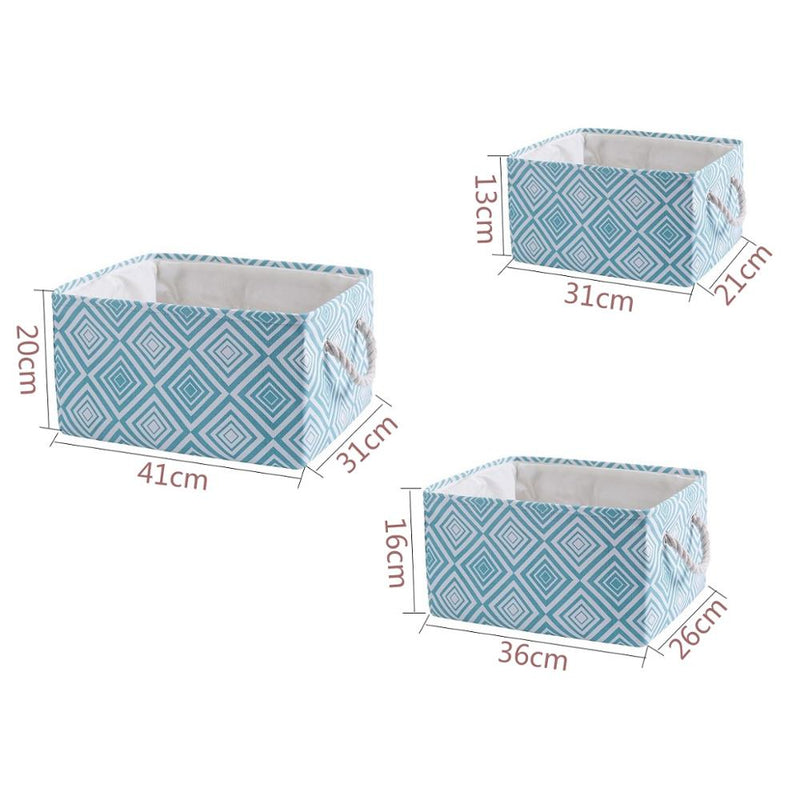 Cube Canvas Fabric Storage Basket Clothes Folding eprolo