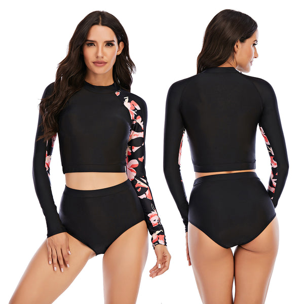 Surfwear Split Long Sleeve Ladies Swimsuit Sunscreen Swimwear eprolo