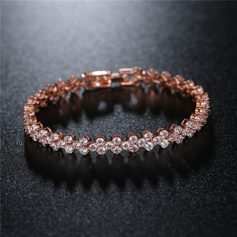 Roman Bracelet Copper Inlaid AAA Zircon Bracelet eprolo