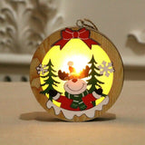 Christmas Decorations Wooden Luminous Pendants Christmas Tree Pendants - Emete Store