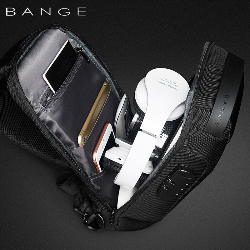 BANGE Hot Anti-thief Crossbody Waterproof Shoulder Bags USB Charger - Emete Store