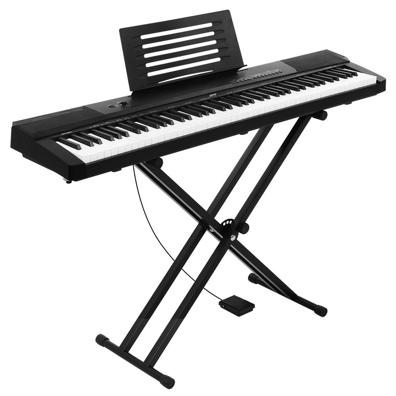 Electronic Piano Keyboard Digital Electric w/ Stand Sustain Pedal - Alpha 88 Keys - Emete Store