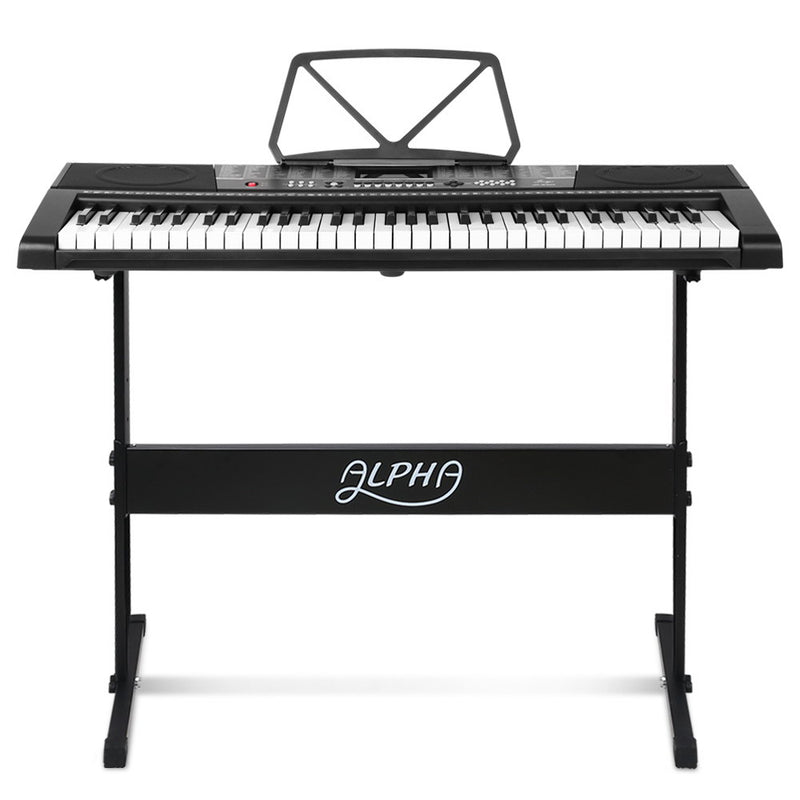 Electronic Piano Keyboard Digital Electric w/ Stand Sound Speaker -Alpha 61 Keys