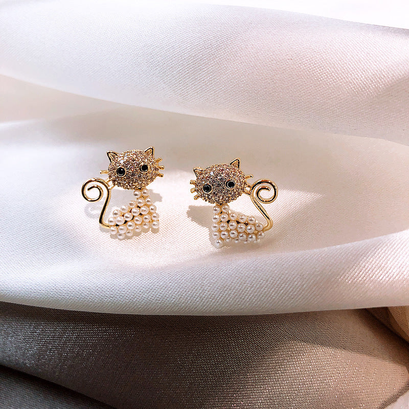 Cat Pearl Earrings eprolo