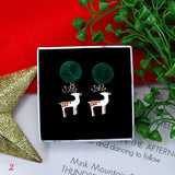 Christmas Old Man Snowflake Earrings - Emete Store