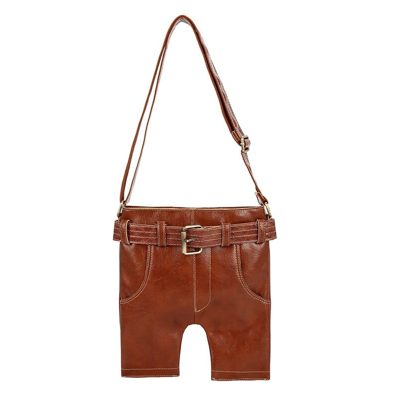 Denim Jean Shape Vintage Genuine Leather Bag eprolo