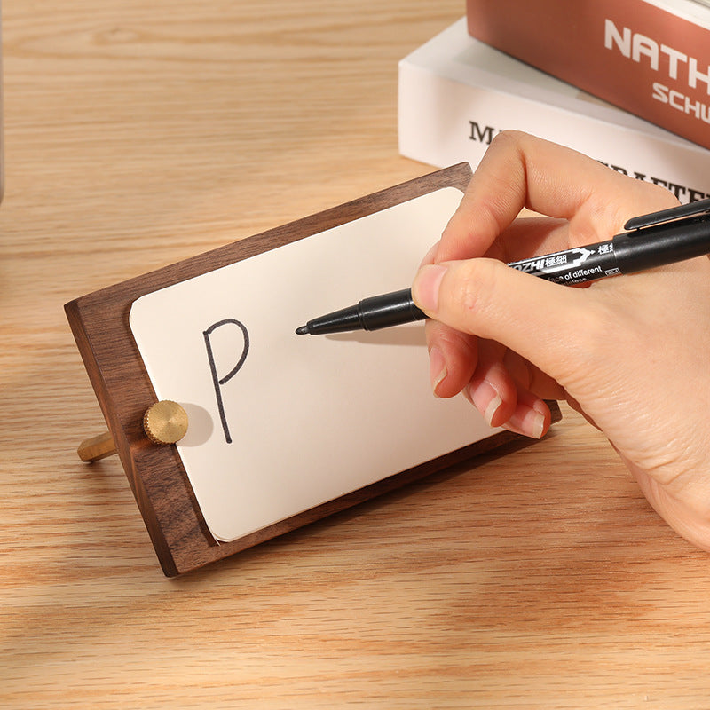 Solid Wood Business Card Holder Wooden Note Message Holder eprolo