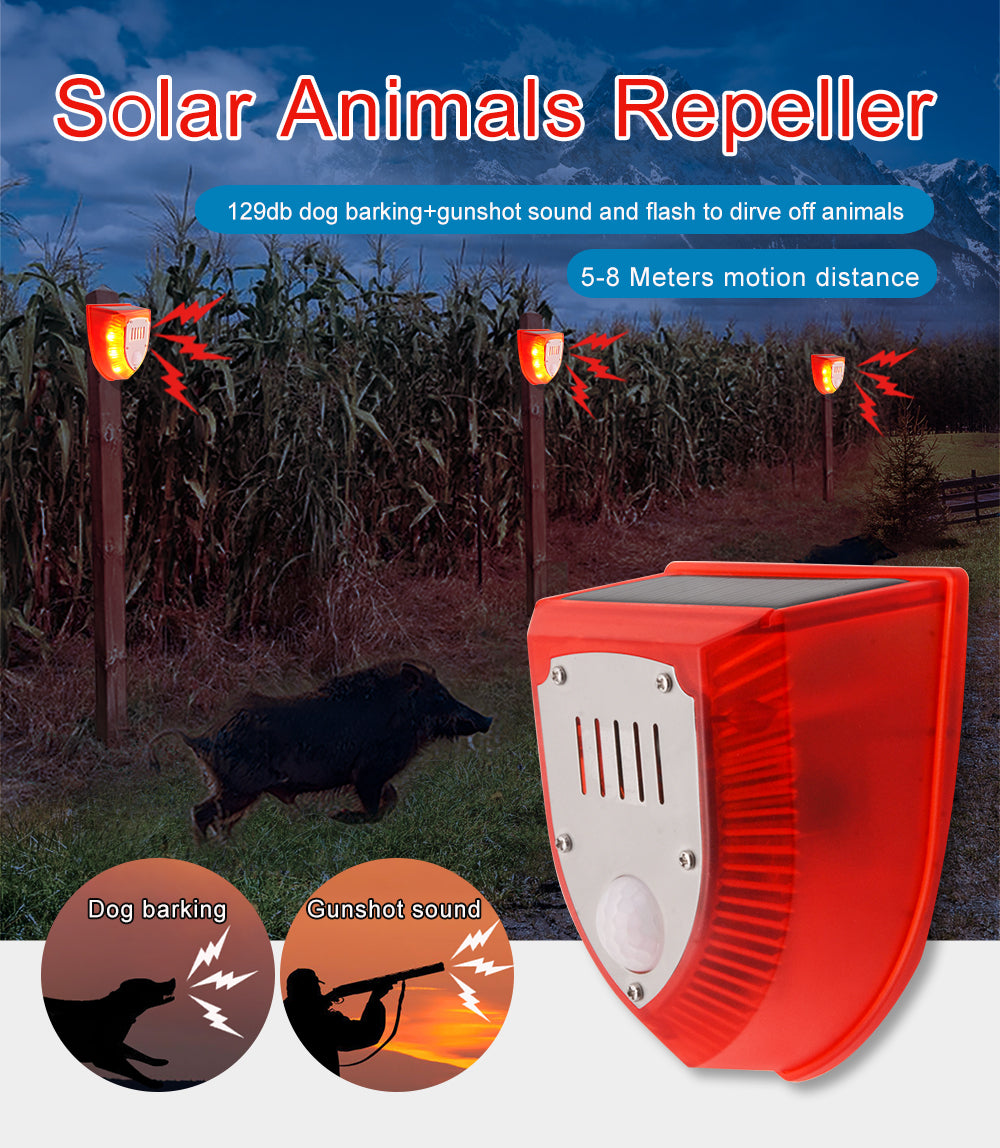 Solar Alarm Light Magnetic Pull Wire Alarm No False Alarm Farm - Emete Store