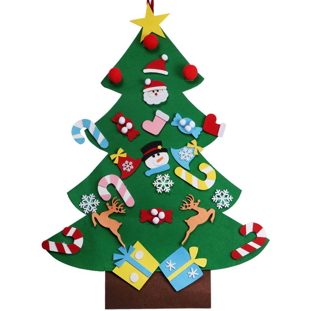 DIY Felt Christmas Tree Children Christmas Gifts Wall Decoration - Emete Store