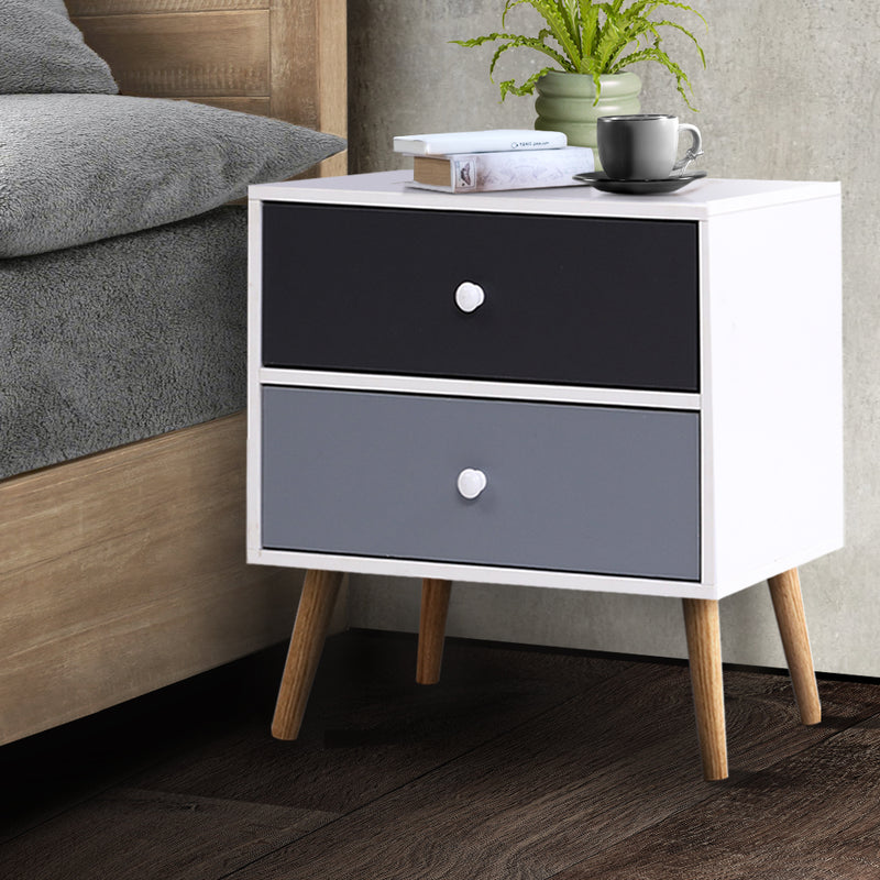 Artiss Bedside Tables Drawers Side Table Nightstand Lamp Side Storage Cabinet Emete store