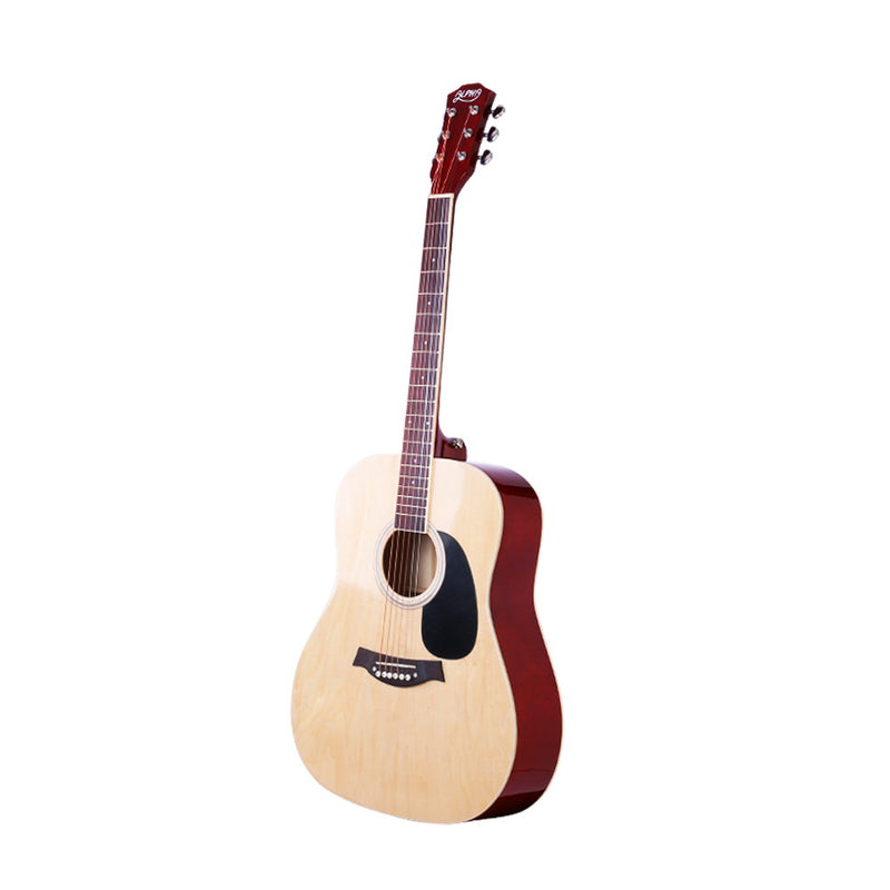 Acoustic Guitar Wooden Body Steel String Dreadnought Wood - Alpha 41 Inch