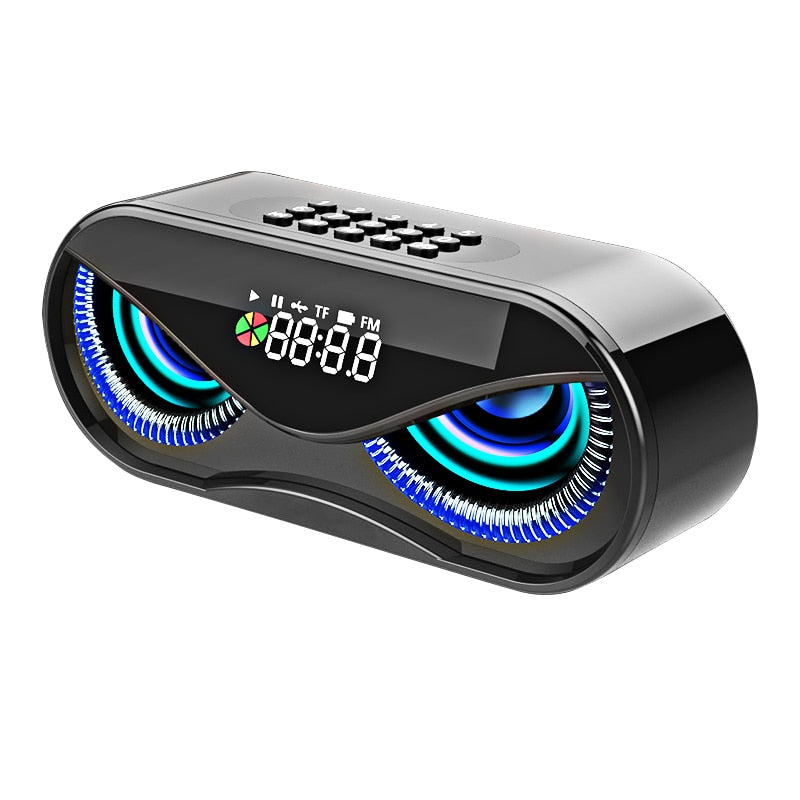 M6 Cool Owl Design Bluetooth Speaker LED Flash Wireless Loudspeaker eprolo
