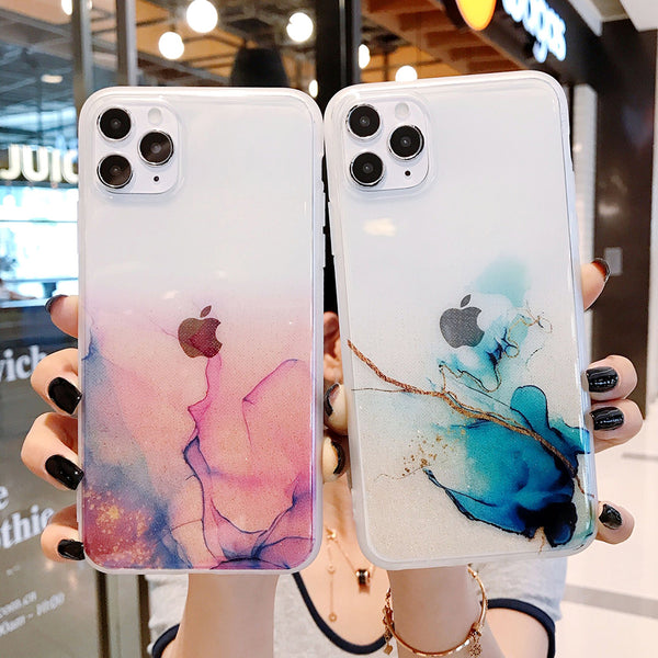 Vintage Colorful Marble Phone Case For iPhone 12 11 Pro Max - Emete Store