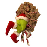 Santa Thief's Wreath Christmas Burlap Wreath Christmas Decorations - Emete Store