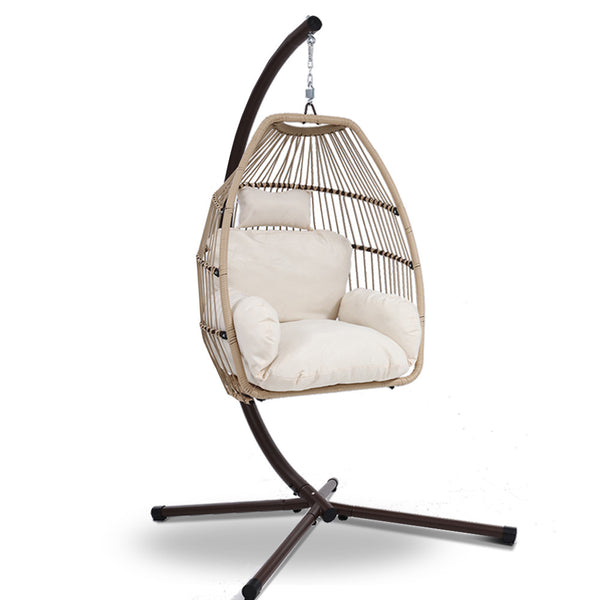 Egg Hanging Swing Chair Stand Wicker Rattan Hammock