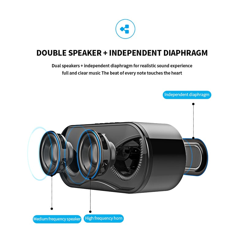 M6 Cool Owl Design Bluetooth Speaker LED Flash Wireless Loudspeaker eprolo