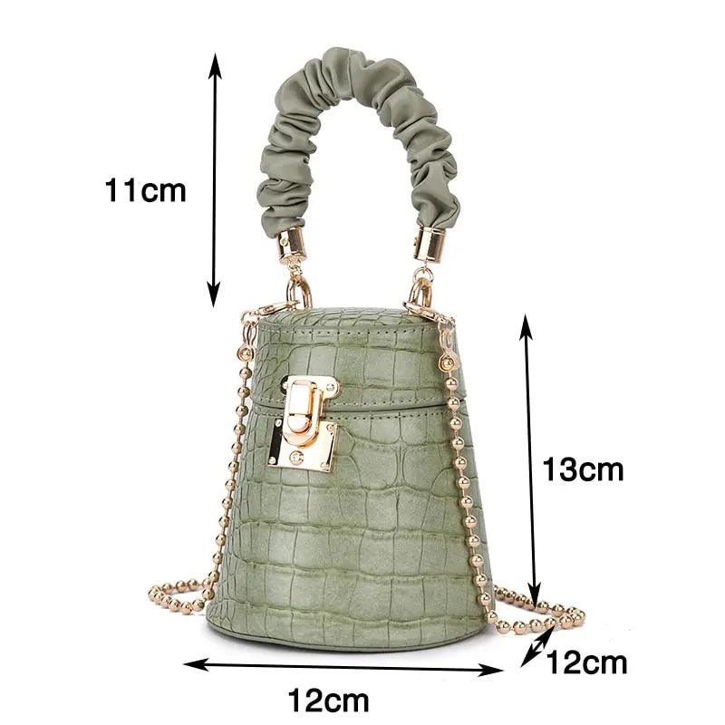 Pu Leather Bucket Bag Small Crossbody Bag Fashion Shoulder Chain Bag eprolo