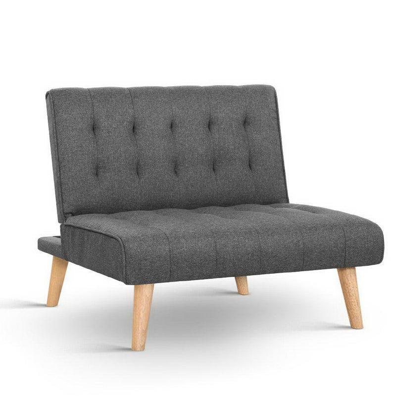 Artiss Linen Sofa Bed Lounge Chair Single Seater Modular Bed Set Emete store