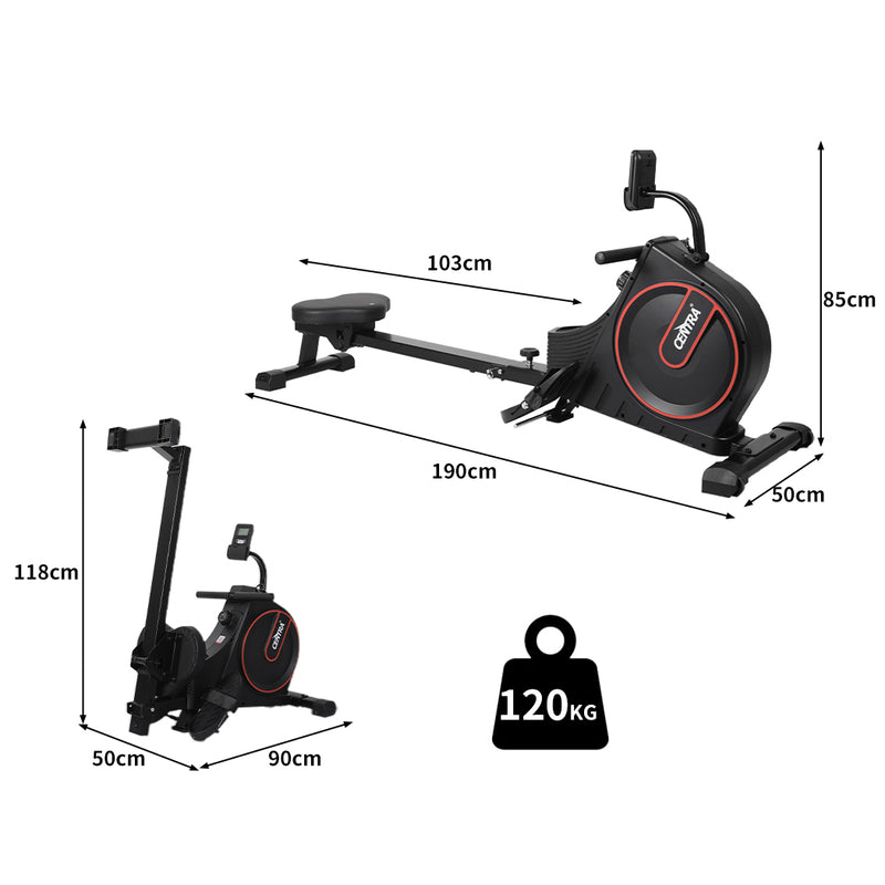 Centra Magnetic Rowing Machine 16 Level Resistance Exercise Fitness Home Gym Idropship