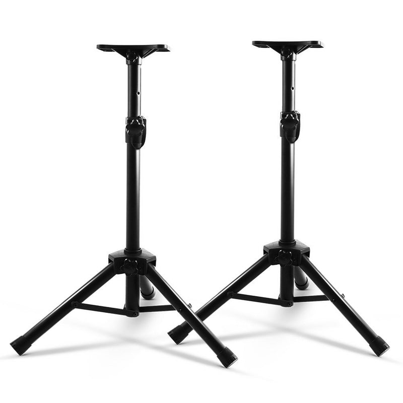 Alpha Speaker Stand 65-120cm Adjustable Height Surround Sound Studio Home 2pcs - Emete Store