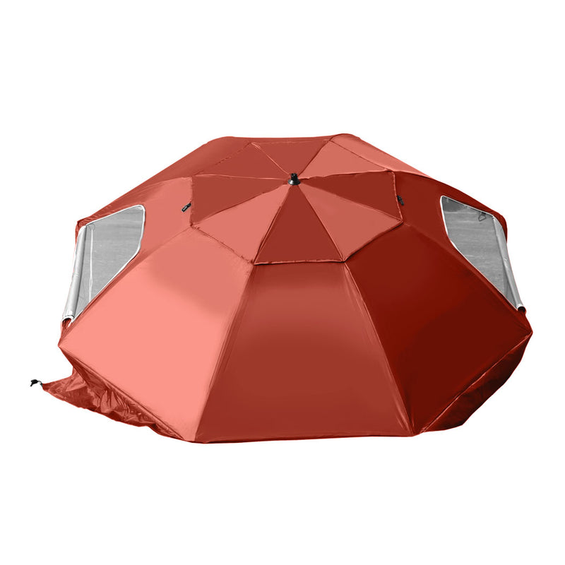 Mountview Beach Umbrella Outdoor Umbrellas Sun Shade Garden Shelter 2.33M Red - Emete Store