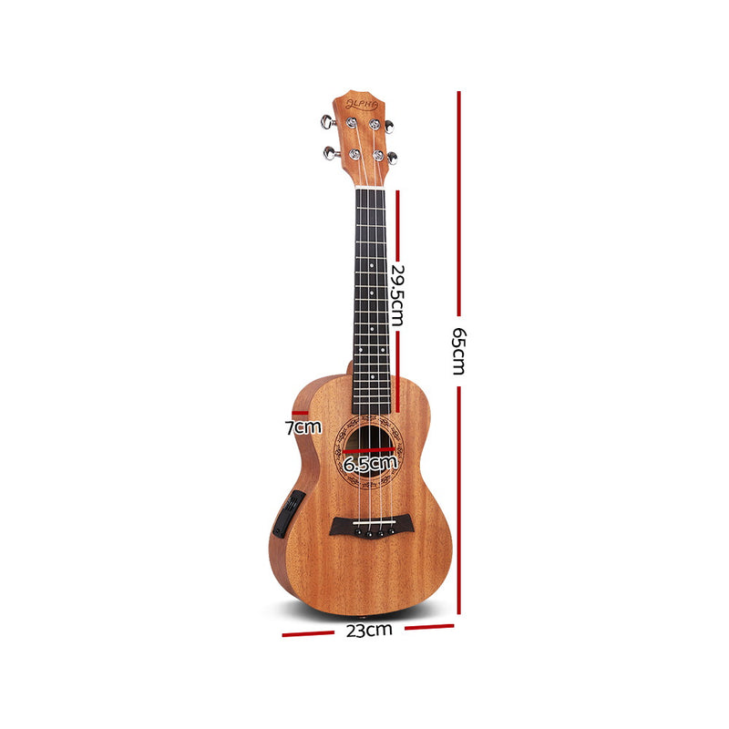 Ukulele Equaliser Natural Mahogany Tenor Beginner Gift w/ Bag - Alpha 26" - Emete Store