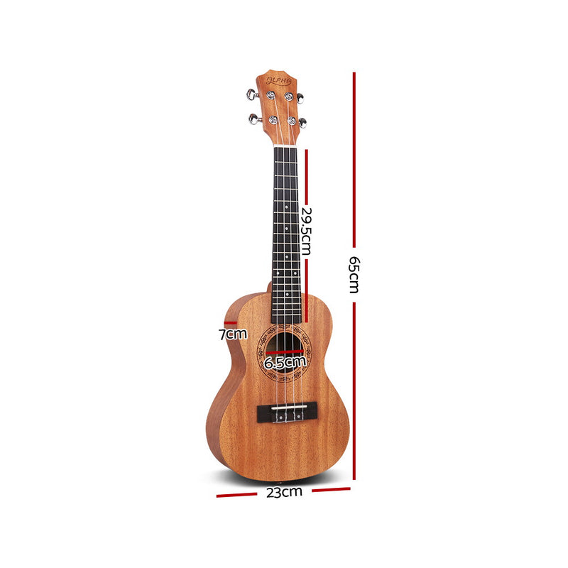 Ukulele Natural Mahogany Tenor Beginner Gift w/ Carry Bag -Alpha 26" - Emete Store