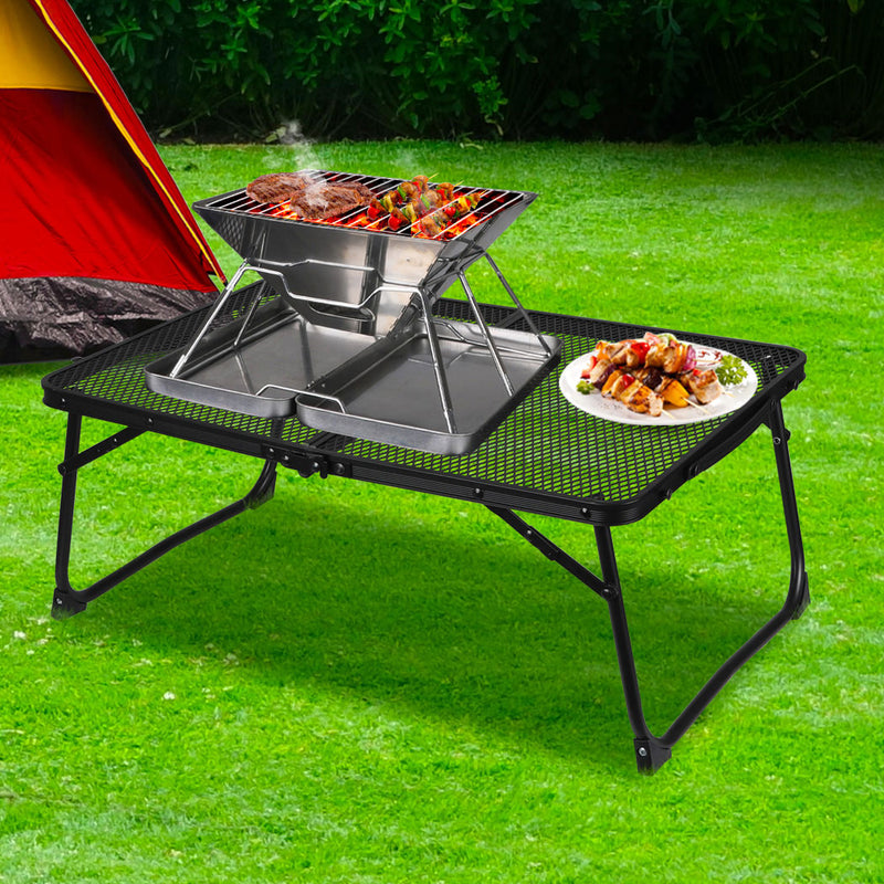 Levede Grill Table BBQ Camping Tables Outdoor Foldable Aluminium Portable Picnic S Emete store