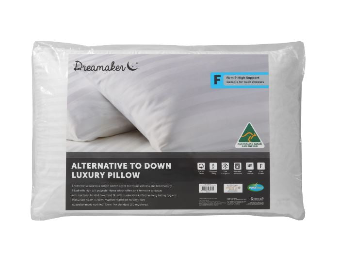 Pillow- Dreamaker Alternative to Down Pillow Firm Emete store