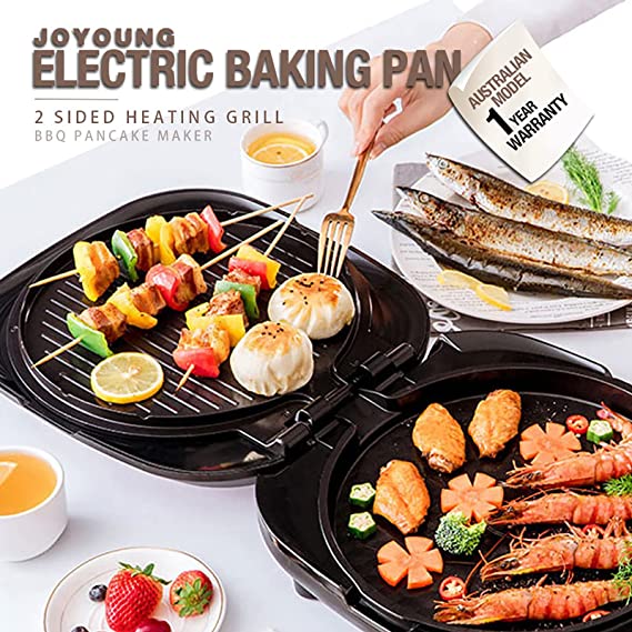 Joyoung Electric Baking Pan 2-Sided Heating Grill BBQ Pancake Maker 30cm Emete store