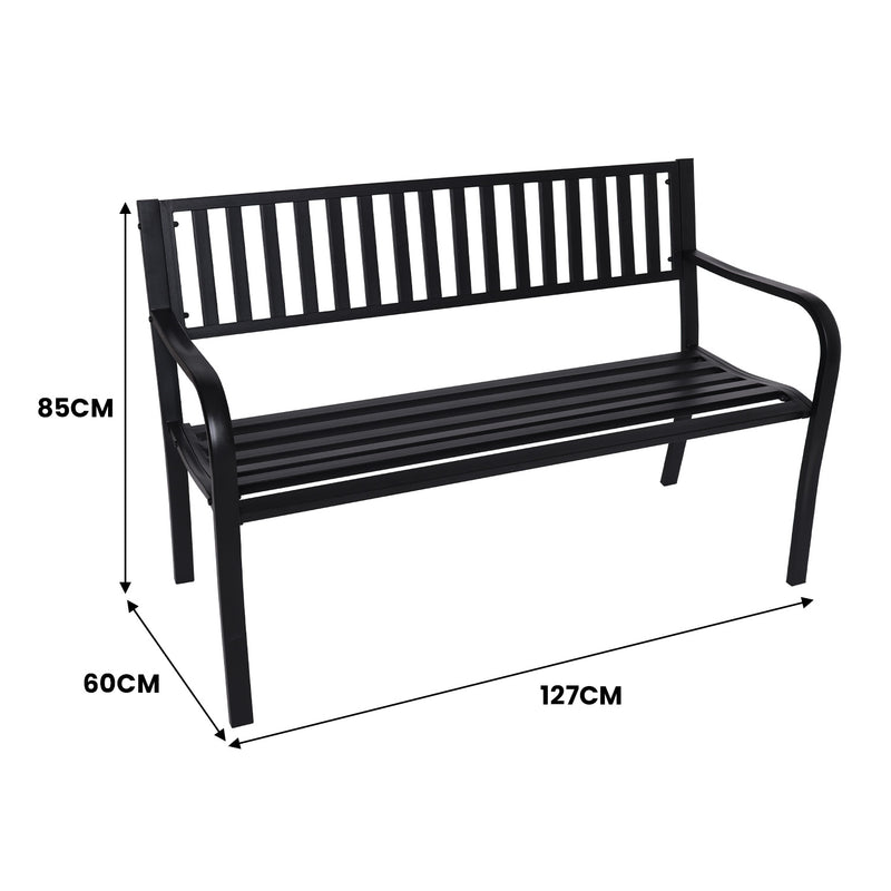 Wallaroo Steel Outdoor Garden Bench - Modern - Emete Store