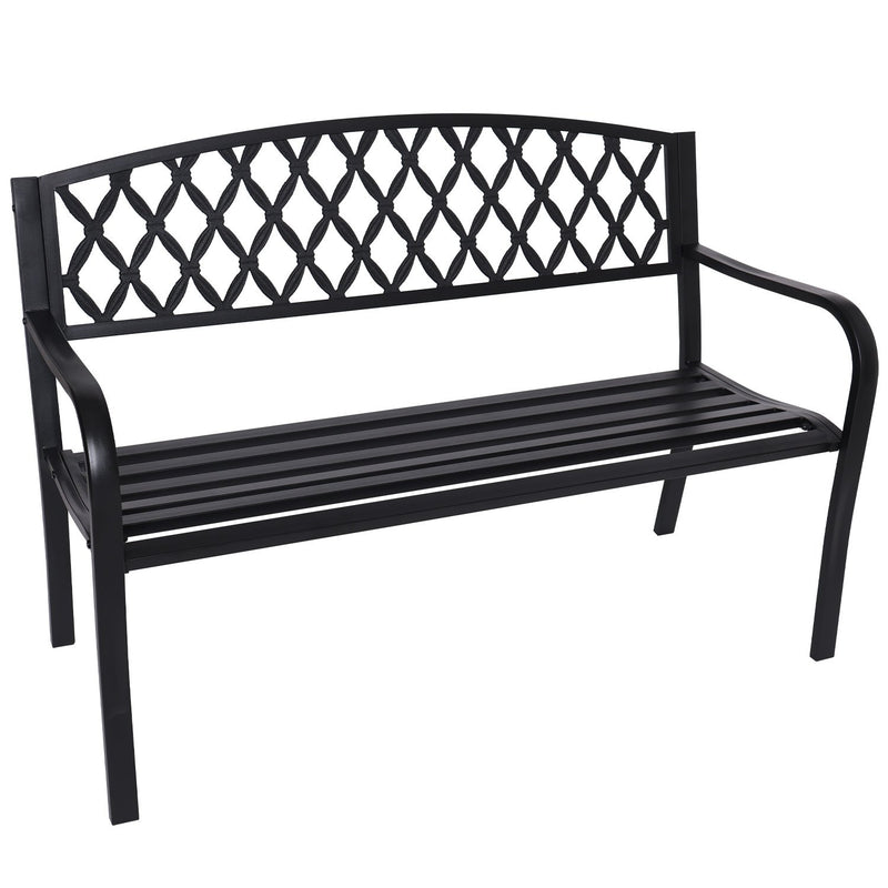 Wallaroo Steel Outdoor Garden Bench - Diamond - Emete Store