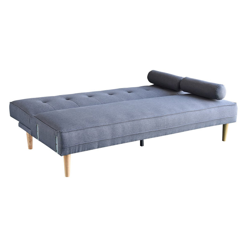 Sarantino Madison Sofa Bed Lounge Couch Futon Furniture Home Dark Grey Linen Suite Emete store