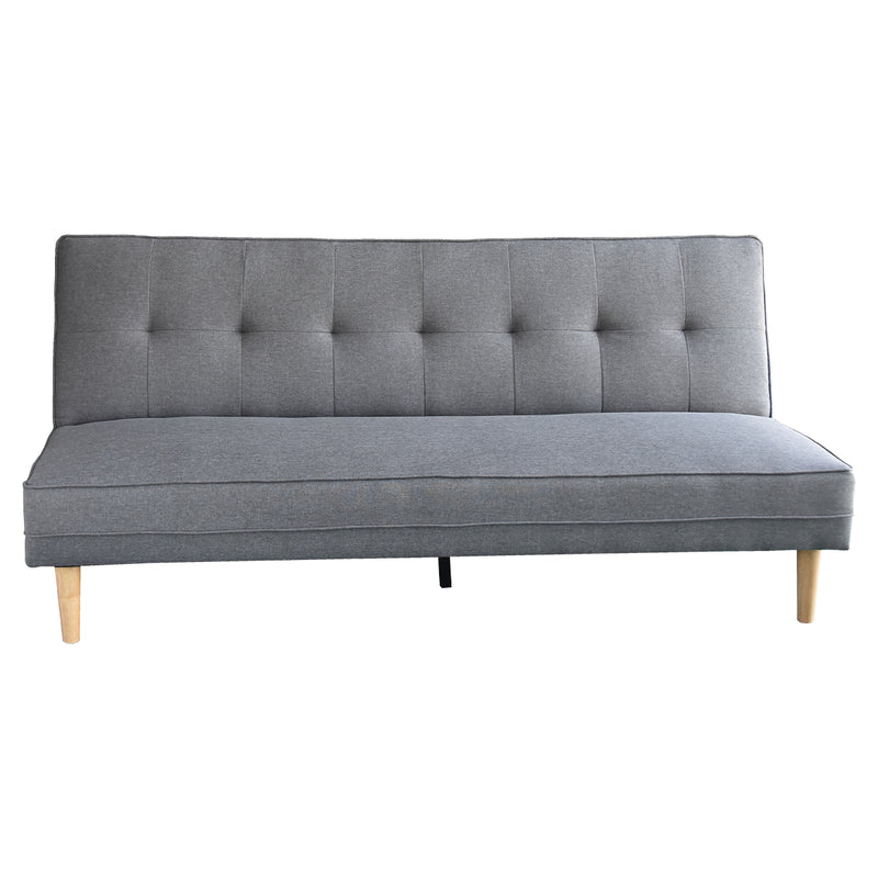 Sarantino Madison Sofa Bed Lounge Couch Futon Furniture Home Light Grey Linen Suite - Emete Store