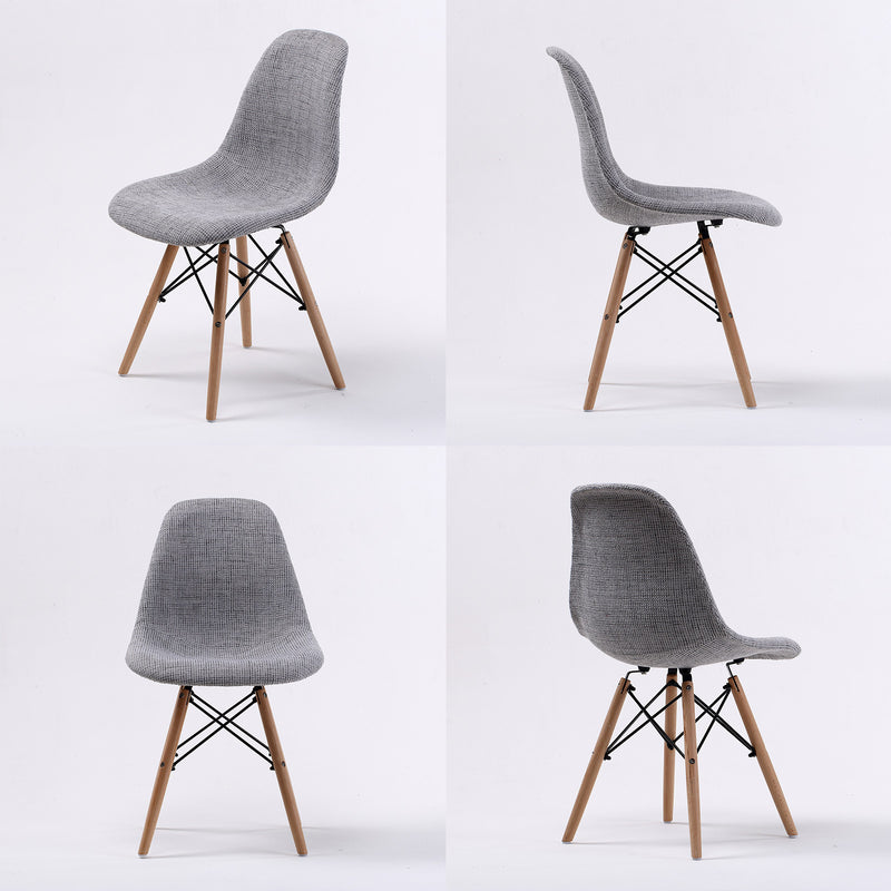 La Bella 4 Set Grey Retro Dining Cafe Chair DSW Fabric