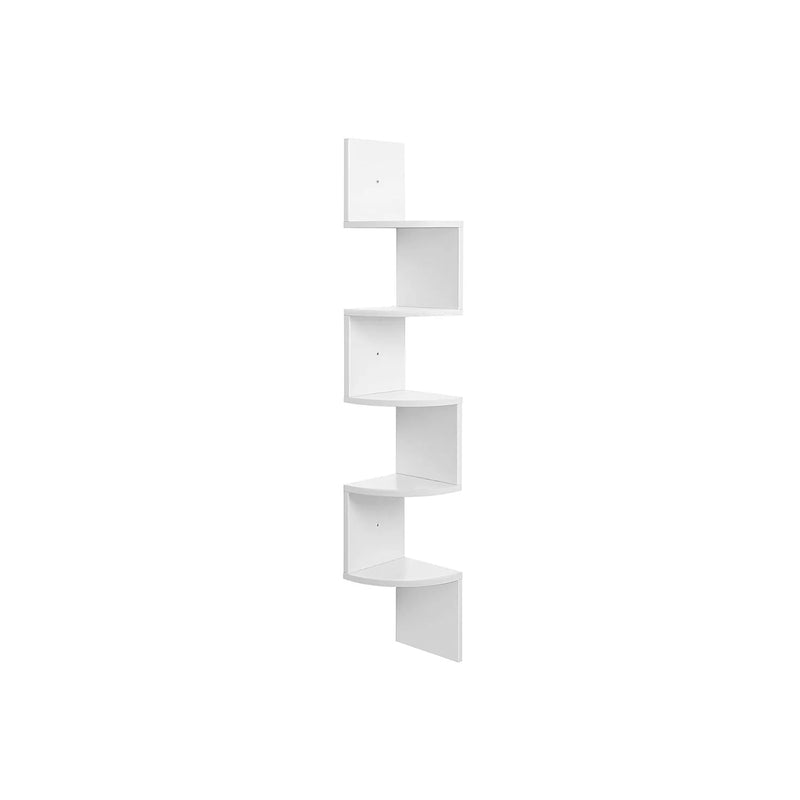 VASAGLE White Wall-Mounted Corner Shelf Emete store