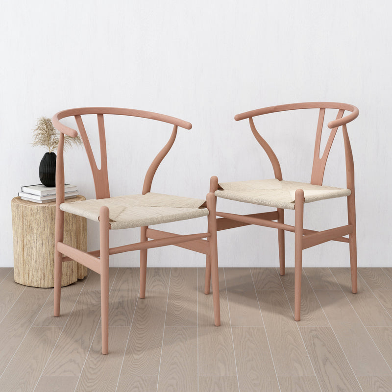 Natural Hans Wegner Replica Wishbone Chairs (Set of 2) - Emete Store