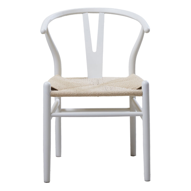 White Hans Wegner Replica Wishbone Chairs (Set of 2) Emete store