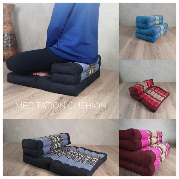 3-Fold Zafu Meditation Cushion Set Floor Mat