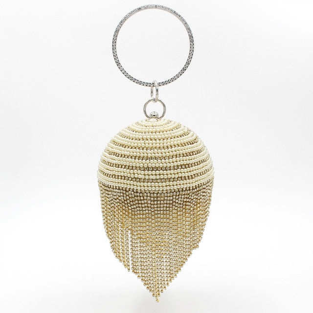 Sphere Tassel Diamond Evening Clutch Bag eprolo